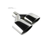 Tail Throat Tail Pipe Stainless Steel Car Exhaust Tip 57mm Interface Dual Outlet Pipe Muffler Tailpipe Silver For W204 W211 Dual Exhaust Pipes(R)