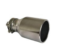 Tail Throat Tail Pipe Stainless Steel Large Diameter 115mm 4.5inch The Flat Edge Universal Muffler Tail Throat Exhaust Tip Pipe Car Exhaust Nozzle(57MM IN-115MM OUT)