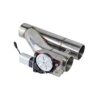 Tail Throat Tail Pipe Universal 2"/2.5''/3" Inch 304 Stainless Steel Type Y Pipe Adjustable Car Exhaust E-cutout HAVE TWO Valve Electric With Switch Car Exhaust Nozzle(3 inch(76mm))