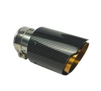 Tail Throat Tail Pipe Universal Tail Pipe Exhaust Muffler Straight End Tips For AK Stainless Steel Carbon Fiber Gold Nozzle Dual Exhaust Pipes(57 Inlet 114 Outlet)