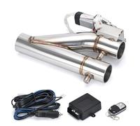 Tail Throat Universal 2" 2.25'' 2.5'' 3" Double Valve Electric Exhaust Cut Out Valve Exhaust Pipe Muffler Kit With Wireless Remote Control Car End Pipe(2.25 Inch)