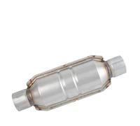 Tail Throat Universal 2.5"/63mm Exhaust Catalytic Converters Stainless Steel Catalytic Converter W/Guard Shield Car End Pipe