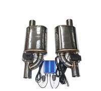 Tail Throat Universal 2pcs Car Exhaust Electric Valve Control Exhaust Pipe Kit Adjustable Valve Angle Silencer(63MM6)