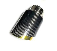 Tail Throat Universal 304 Gold Stainless Steel Carbon Nozzle Exhaust Muffler Straight End Tips Car Styling Car End Pipe(ID 70mm-OD 76mm)