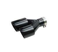 Tail Throat Universal Car Exhaust Tail Nozzles Of Muffler Upgrade Black Stainless Steel Exhaust Racing Double Exhaust Tips Car End Pipe(Left other size)