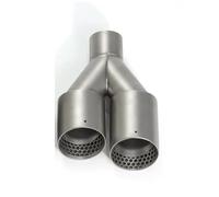 Tail Throat Universal Muffler Tailpipe Nozzle Upgrade And Modify Matte Stainless Honeycomb Double Outlet Exhaust Tips Car End Pipe(Right ID60-OD101mm)