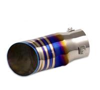 Tail Throat Universal Stainless Steel Auto Exhaust Tip Sound System Echappement Car Modified Accessories 63mm Car Exhaust Pipe Muffler Tailpipe(Blue)