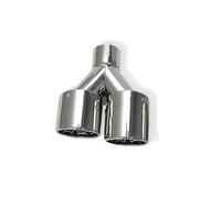 Tail Throat Upgrade Stainless Dual Exit Exhaust Tips For Universal Car Accessories Muffler Tip Nozzle Modify Inlet 60/63MM Car End Pipe(Left ID60-OD101mm)