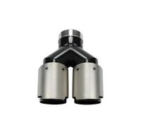 Tail Throat Upgrade Tailpipe Nozzles Automobile Parts Modify Universal Cars Accessories Exhaust Tips Stainless Steel Dual Muffler Pipe Car End Pipe(Equal ID60-OD89)