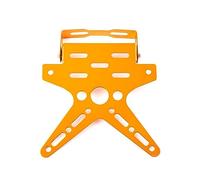 Tail Tidy 1 Set Motorcycle License Plate Frame Aluminum Alloy Angle Adjustable Licence Plate Holder Modified Parts Motorcycle Accessories Motorbike Registration Plate Holder(Orange)
