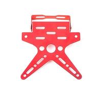 Tail Tidy 1 Set Motorcycle License Plate Frame Aluminum Alloy Angle Adjustable Licence Plate Holder Modified Parts Motorcycle Accessories Motorbike Registration Plate Holder(Red)