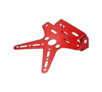 Tail Tidy Alloy Universal Motorcycle License Plate Holder Mount Bracket Aluminum Adjusted Registration Number Cover(Red)