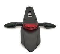 Tail Tidy For Enduro For Motocross Motorcycle Rear For Fender License Plate Bracket Holder With 12V LED Taillight Brake Lamp Universal Motorbike Number Plate Holder(Red)