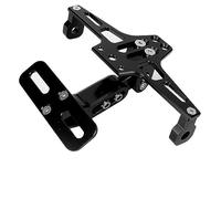 Tail Tidy Moto Accessories Bracket CNC Aluminum Adjustable With Motorcycle License Number Plate Holder Frame Motorbike Registration Plate Holder(Type A Black)