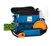 TAIL TRIBE Dog Walking Bag. UK Brand dog treat pouch includes removable liner, dog walking accessories water bowl, poop bags & training clicker (Blue)