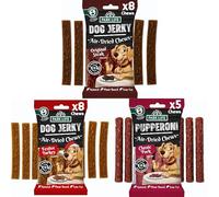 Tail-Wagging Christmas Jerky Pack - Steak, Turkey & Pupperoni Dog Treats