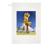 Tail Wind Pin Up Girl Tea Towel Dish Cloth by Gil Elvgren Reproduction Print
