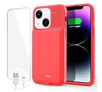 tailasi Battery Case for iPhone 14/14 Pro/13/13 Pro, Charging Case Charger Real 7000mAh Rechargeable Anti-Fall Protection Ultra-Slim Extended Juice Box for iPhone 13/13Pro/14/14 Pro (6.1”) (Red)