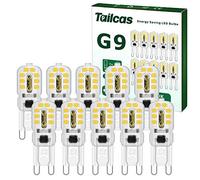 Tailcas 3W G9 Led Light Bulbs, Cool White Led G9 Bulb (Equivalent 30W Halogen Bulb) Mini Capsule Lamp Cool White 360 Degree 300LM 6000K AC 220-240V for Lighting Decor, Chandelier Home 10 Pack