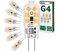Tailcas G4 LED Bulbs 1.2W, AC/DC 12V, Warm White 3000K, Equivalent 10W G4 Halogen Lamp, 120LM, No Flickering Energy Saving Capsule Light Bulb for Home-Lighting