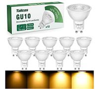 Tailcas GU10 LED Bulbs Dimmable Warm White 3000K 7W Spot Equivalent Incandescent 50W Halogen 500LM Replacement Beam Angle 38° Lamp CRI>80 Adjustable Energy Saving Lamp