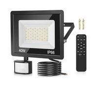 TailcasLED Security Lights Outdoor Motion Sensor 40W, 3 Colours 3600LM | PIR Motion Sensor Lights Outdoor with Remote Control, IP66 Waterproof Dimmable Security Light Floodlight for Backyard, Garden