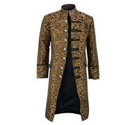 Tailcoat Button Jacket Frock Fashion Coat Men Vintage Gothic Men's Coats Jackets Fleece Hooded Coat