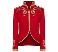Tailcoat Long Men's Steampunk Jackets Leather Vintage Rock Renaissance Coats Victorian Gothic Clothing Medieval Palace Uniform Halloween Leather Coat Carnival Party