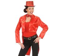 Tailcoat Red Satin Womens Costume Large for Hardy Hollywood Film Fancy Dress