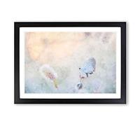 Tailed-Blue Butterfly Painting Framed Print | A2 Black Framed Wall Art | Ready to Hang | Modern Animal Picture | Living Room Bedroom Lounge Office