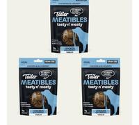 Tailer Meatibles Grain-Free Dog Nibbles - 100% Natural, High Protein Dog Treats with Collagen (3 Packs, Chicken & Blueberry)