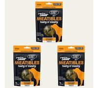 Tailer Meatibles Grain-Free Dog Nibbles - 100% Natural, High Protein Dog Treats with Collagen (3 Packs, Chicken & Cheese)