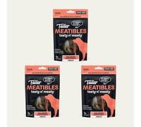 Tailer Meatibles Grain-Free Dog Nibbles - 100% Natural, High Protein Dog Treats with Collagen (3 Packs, Salmon & Wild Garlic)