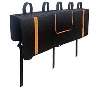 Tailgate Cycle Pad - Stable Protective Cover for Bikes Transport, Car Rack Mount Truck Beds | Padded Shield with Securing Straps and Tool Pockets, Waterproof Vehicle Protector Reflective Strips, Outdo