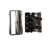 Tailgate Handle, Black ABS Replacement, Rear Door Latch Trim Bezel, Direct Fit Installation, Plastic Construction, for C1500 C2500 C3500 K1500 K2500 K3500 Pickup Truck 1988-2002(Electroplated)