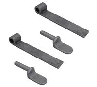 Tailgate Straight Hinge 150 x 30mm + 12.5mm Weld on Gudgeon Pin Self Colour 2pk