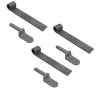 Tailgate Straight Hinge 150 x 30mm + 12.5mm Weld on Gudgeon Pin Self Colour 3pk