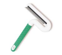 TailGurus Pet Comb for Dog & Cat, Grooming Comb with Long & Short Steel Teeth. Safely Remove Knots & Tangles for Shiny Coat. Gentle Detangling Tool for Pet Hair (TG2043)