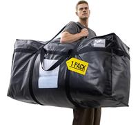 TAILI Extra Large Moving Bag with Zips for Moving,Storage Clothes Bedding Duvet Quilt Blankets Jumbo Storage Bags(BLACK 1PACK)