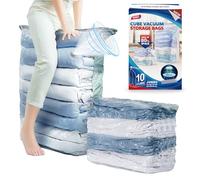 TAILI Extra Large Vacuum Storage Bags Cube, 10 Jumbo(80x100x38 CM), Cream