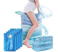TAILI Extra Large Vacuum Storage Bags Cube, 4 Jumbo(80 x100 x38 CM), Blue