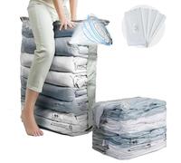 TAILI Extra Large Vacuum Storage Bags Cube 4 Jumbo(80x100x38 CM), Cream