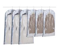 TAILI Hanging Vacuum Storage Bags, Vacuum Storage Bags for Coats, 6 Combo | Reusable Space Saver Bags Vacuum Compression Storage for Winter Coats Wardrobe Coats Suits & Dresses Garment 5-Ring Hangers