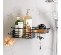 TAILI Rustproof Suction Shower Caddy, Stainless Steel Suction Cup Shower Caddy Bathroom Shelf No Drilling Heavy Duty Shampoo Holder Removable Powerful Bathroom for Toiletries Kitchen Accessories