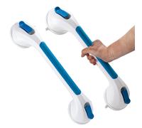 TAILI Suction Grab Rails for Bathroom 2 Pack, 43 CM Suction Handles for Shower, MAX Hold 110 KG Bath Safety Grab Rail for Elderly, Senior, Disabled, No Drilling Handle, Disability Aids - Blue