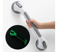 TAILI Suction Grab Rails for Bathroom Glow in The Dark, Suction Handles for Shower 43 CM, MAX Hold 110 KG Bath Safety Grab Rail for Elderly, Senior, Disabled, Disability Aids Handle Bars - Grey