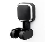 TAILI Suction Shower Head Holder Replacement, MAX Hold 3 KG, Universal Shower Head Bracket Wall Mounted, for Bathroom, Height & Large Angle Adjustable, Self Adhesive, Square Suction Cup, Black