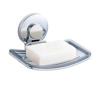 TAILI Suction Soap Dish for Shower, Max Hold 3 KG Shower Soap Holder for Bathroom, Wall Mounted Sponge Tray, Drill-Free, Removable Bathtub Organizer, Stainless Steel Sink Holder Suction Cup, Chrome