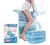 TAILI Vacuum Storage Bags 8 Pack, Blue(31x40x15 Inch), Jumbo Cube Closet Organizers,Extra Large Vacuum Bags for Clothes Comforters Blankets Bedding Duvet,Easy Compression,Space Saver