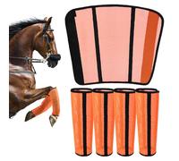 TAILNERY Fly Boots for Horses Set of 4 - Innovative Curved-Edge Design, Anti-Sag Stays, Breathable Mesh Leg Protection, Reduces Stomping & Fatigue, Comfort Fit for Medium to Large Horses